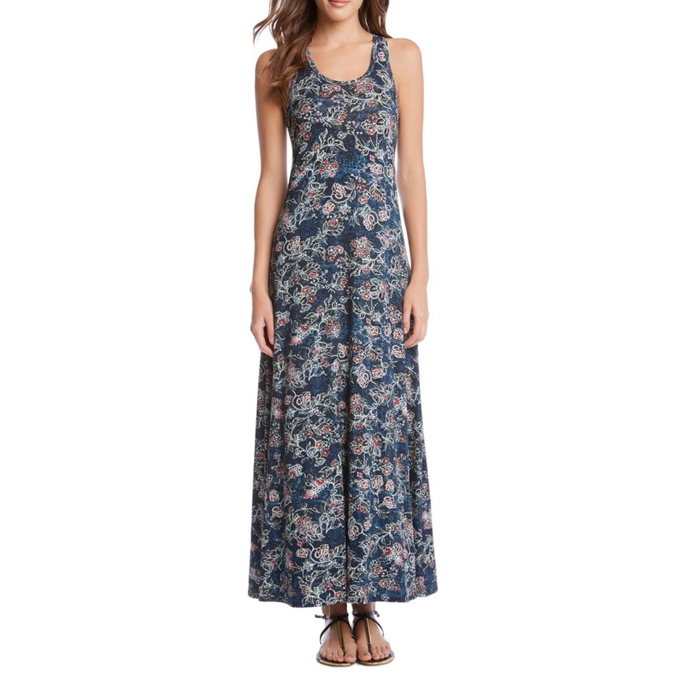 Karen Kane✨blue Tasha floral maxi dress 🌺